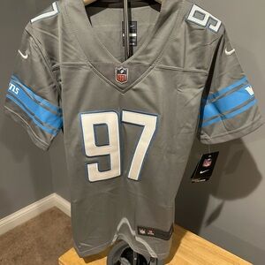 Detroit Lions Hutchinson Nike On Field Apparel NFL Gray Jersey